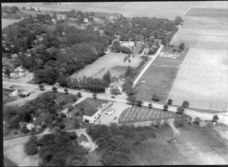 Black and white image of Melville Aerial View