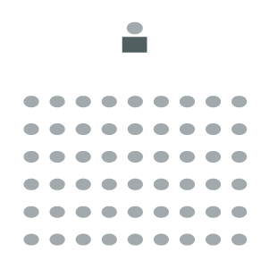 Audience with Presenter room setup icon