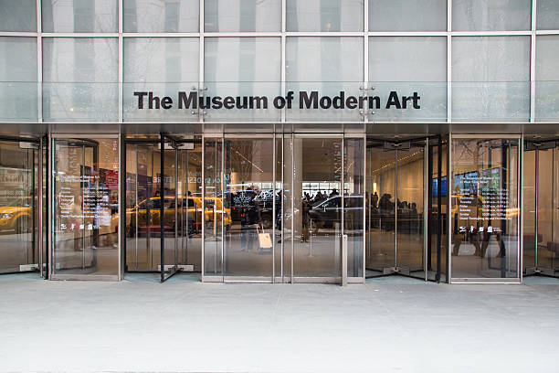 Image of the front entrance of the Museum of Modern Art in NYC