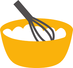 Image of a mixing bowl and a whisk. 
