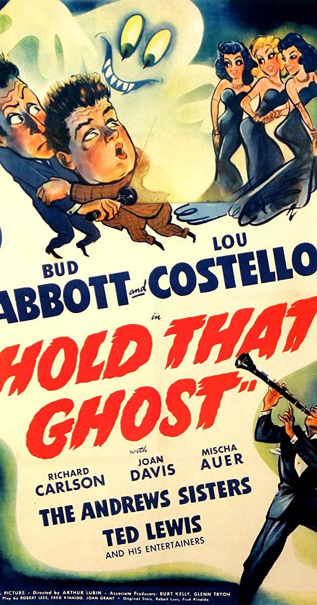 Image of the cover of the Abbott and Costello Movie Hold That Ghost. 