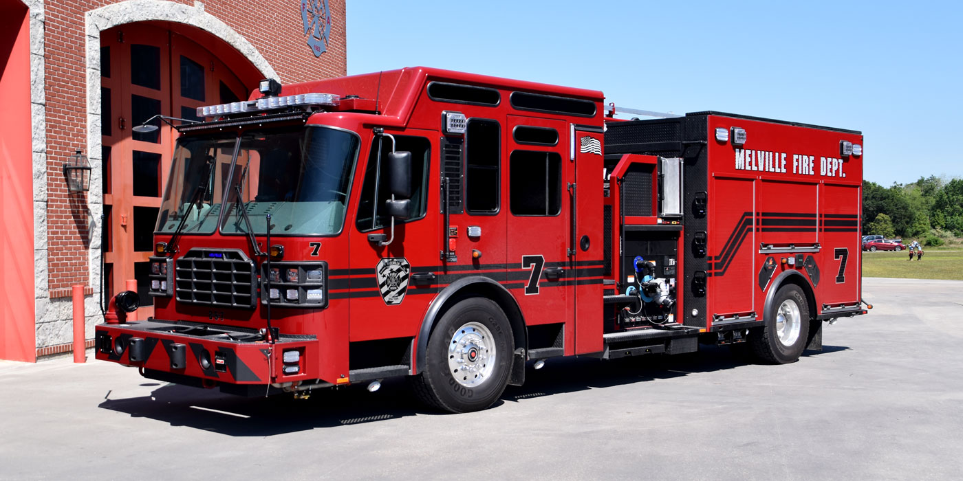 Image of a Red and Black Fire Truck