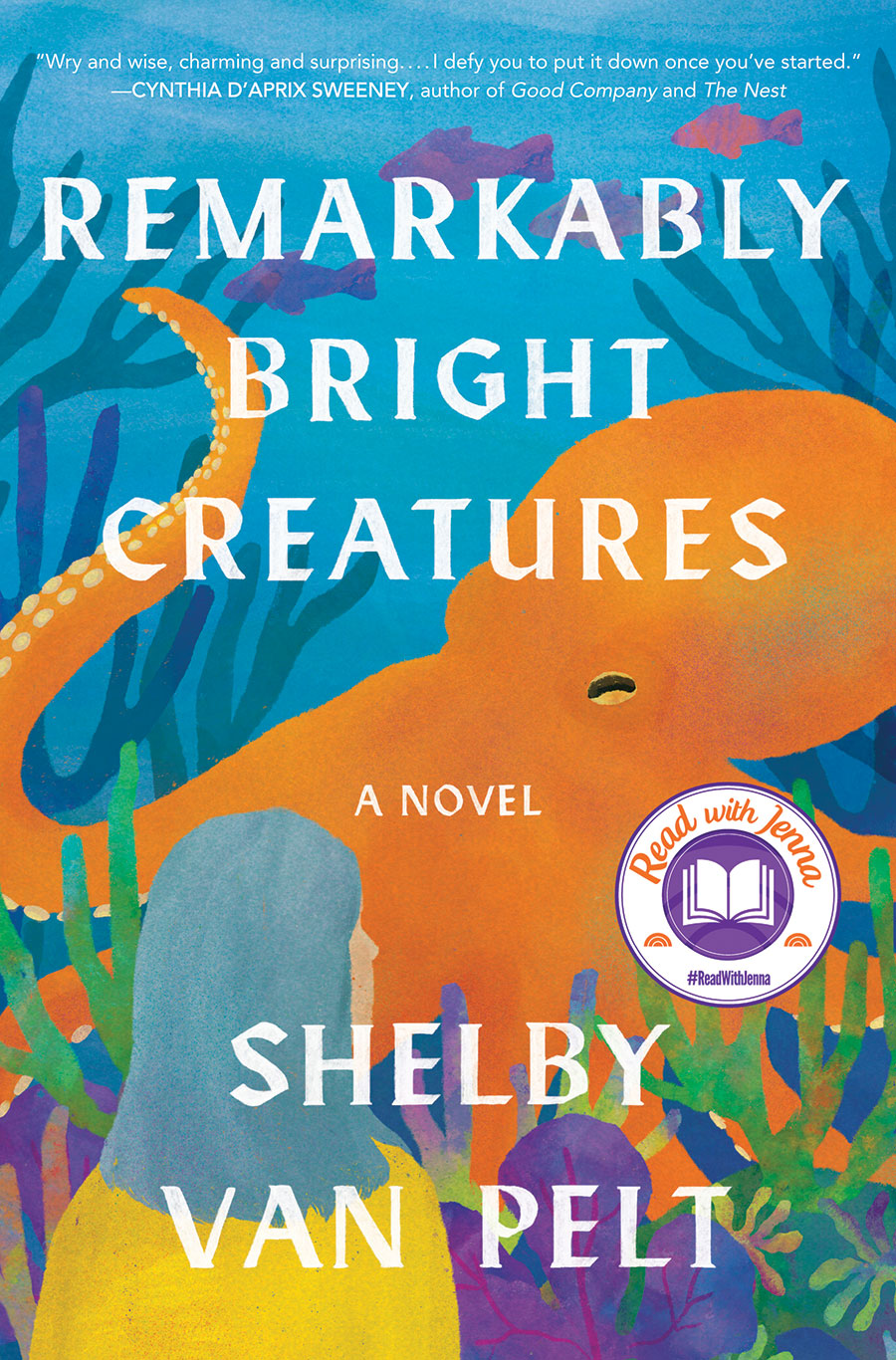 Image of the featured book cover featuring a bright orange octopus 