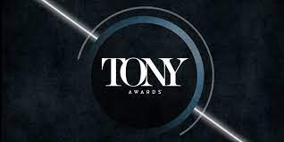 Black and blue logo for the Tony Awards