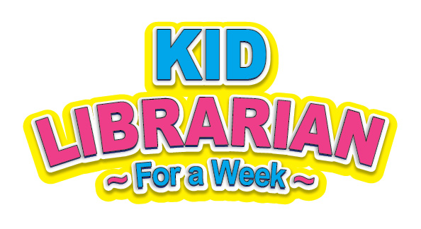 Colorful lettering spelling out Kid Librarian for a week.
