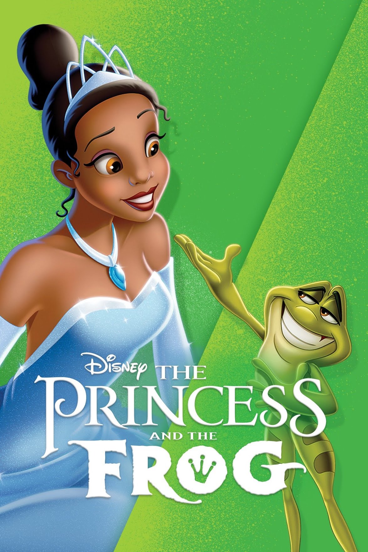 Image of the movie poster for Disney's animated The Princess and the Frog.