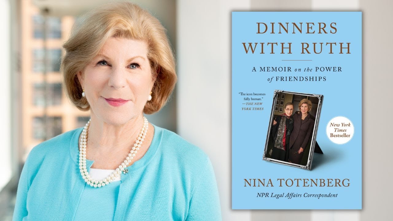 Image of the author and her book Dinners with Ruth