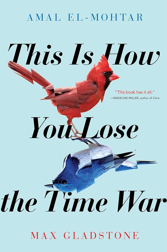 Image of Book Cover featuring a cardinal and a bluejay. 