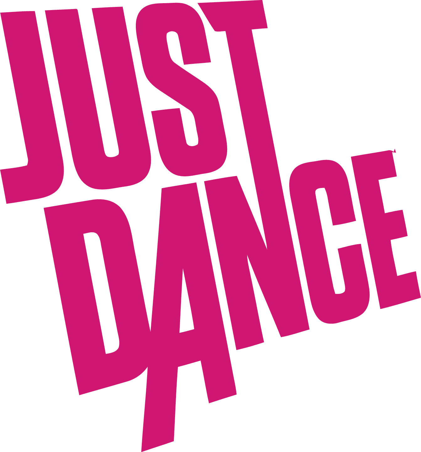 Just Dance logo in pink with a transparent background.