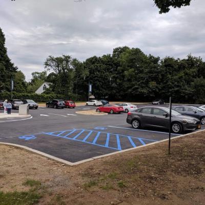 View of new parking lot