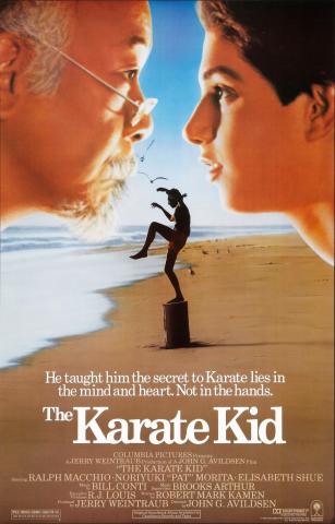 Movie Poster for the Karate Kid movie.