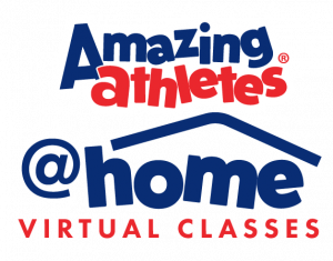 Amazing Athletes @ home virtual classes logo.
