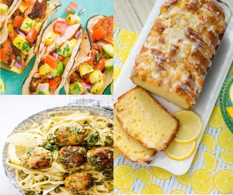 Image of 3 plates of food. 