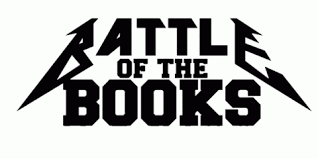 Battle of the Books logo, which is the words written in black in a bold, chunky font.