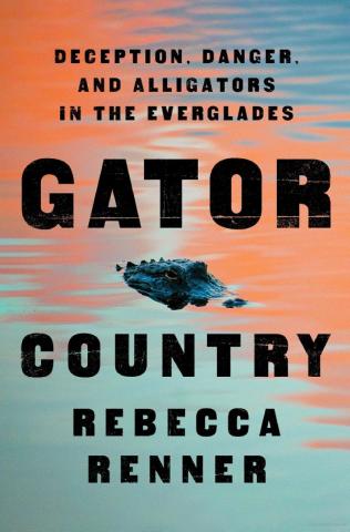 Image of the book cover featuring the top of an alligator head peaking out of the water.