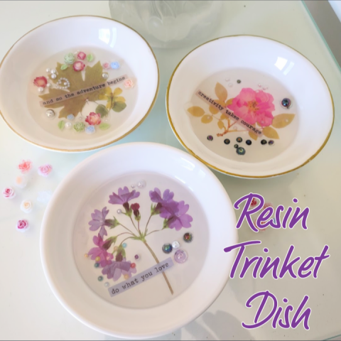 Image of the craft featuring 3 bowls with flower patterns in the center of the bowl