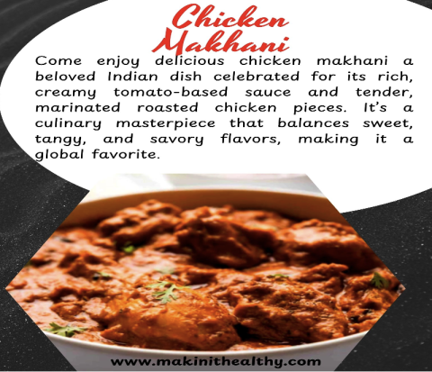 Chicken Makhani on a graphic.