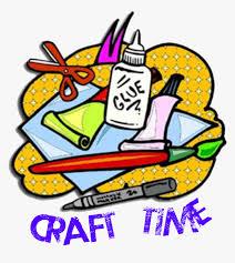 Clipart image of craft supplies. 