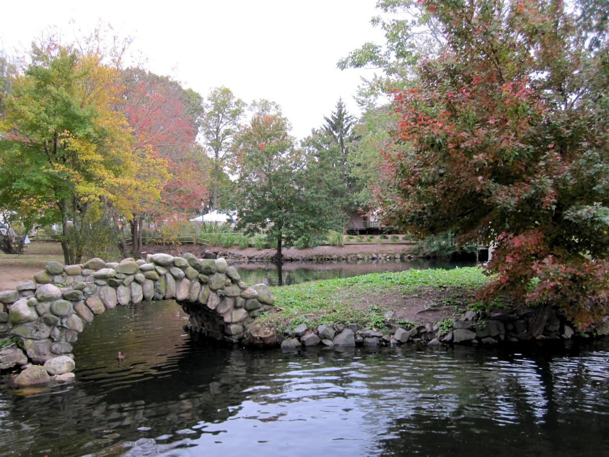Photo of Hecksher Park Foot Bridge in Huntington, NY.