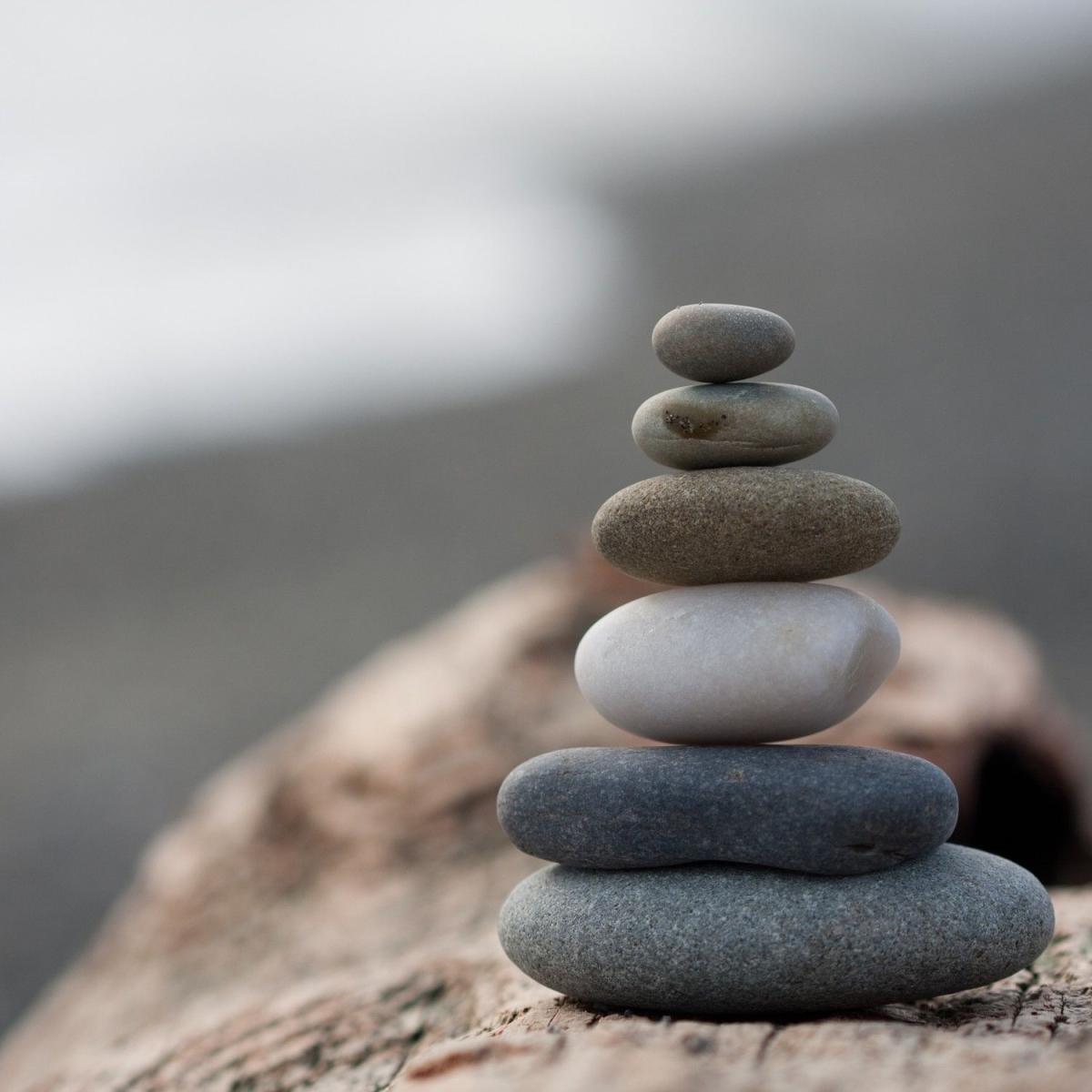 Image of stacked stones. 