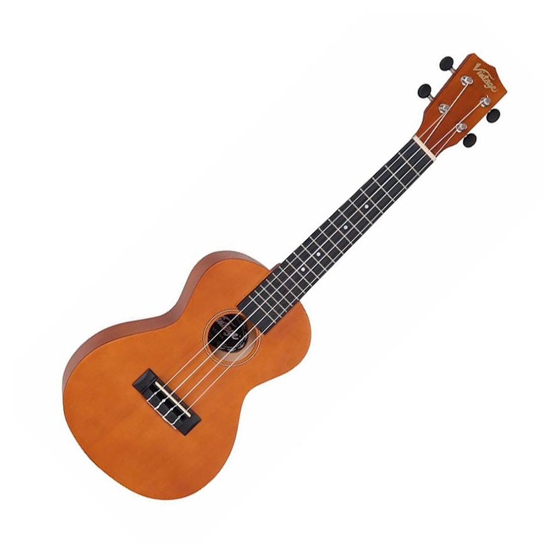 image of a standard Vintage ukelele over a white background.