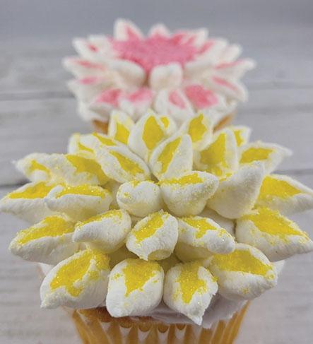 Image of flowers made out of a Marshmallow.