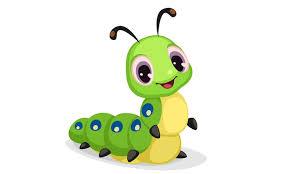 clipart picture of a green caterpillar.